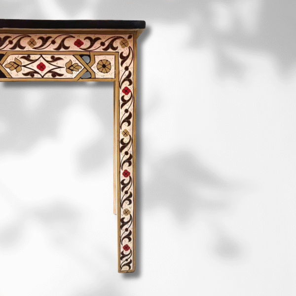 Painted Moroccan Table console - Beige. 6 narrow console table Painted Moroccan Table console - Beige.