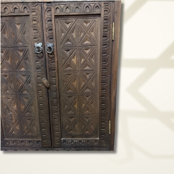 Moroccan Carved Entryway Storage Cabinet - Brown 3 entryway cabinet Moroccan Carved Entryway Storage Cabinet - Brown