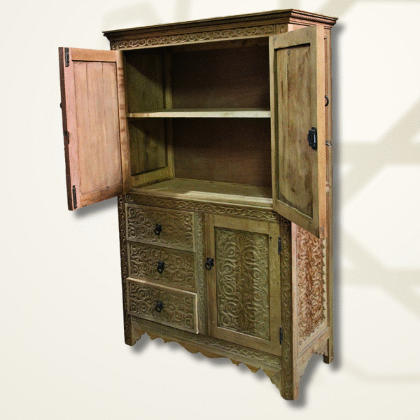 Luxurious Moroccan Carved Bedroom Dresser - Natural 1 bedroom dresser Luxurious Moroccan Carved Bedroom Dresser - Natural