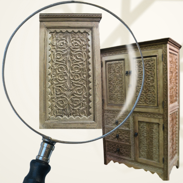 Luxurious Moroccan Carved Bedroom Dresser - Natural 5 bedroom dresser Luxurious Moroccan Carved Bedroom Dresser - Natural