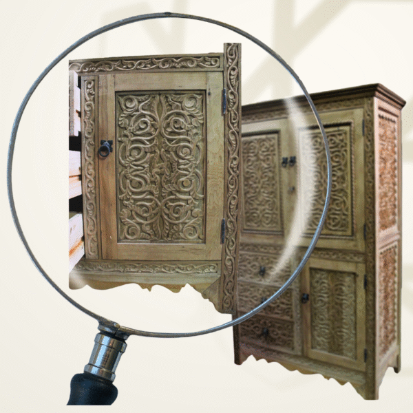 Luxurious Moroccan Carved Bedroom Dresser - Natural 6 bedroom dresser Luxurious Moroccan Carved Bedroom Dresser - Natural