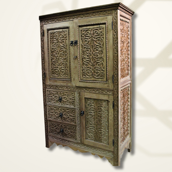 Luxurious Moroccan Carved Bedroom Dresser - Natural 8 bedroom dresser Luxurious Moroccan Carved Bedroom Dresser - Natural