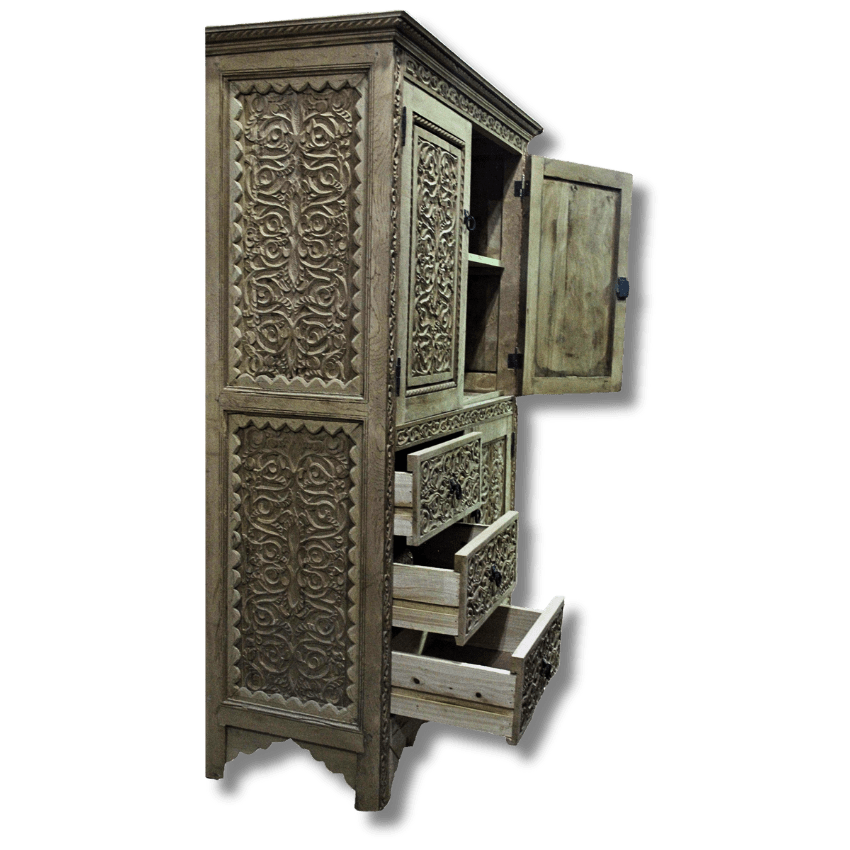 Luxurious Moroccan Carved Bedroom Dresser - Natural 11 bedroom dresser 45