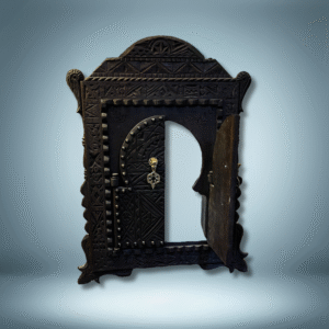 Moroccan Wood Furniture: A Trip Through Time and Craftsmanship (Part B) 9 Moroccan Wood Furniture Moroccan Arched Mirror / Wood Frame - Dark Brown