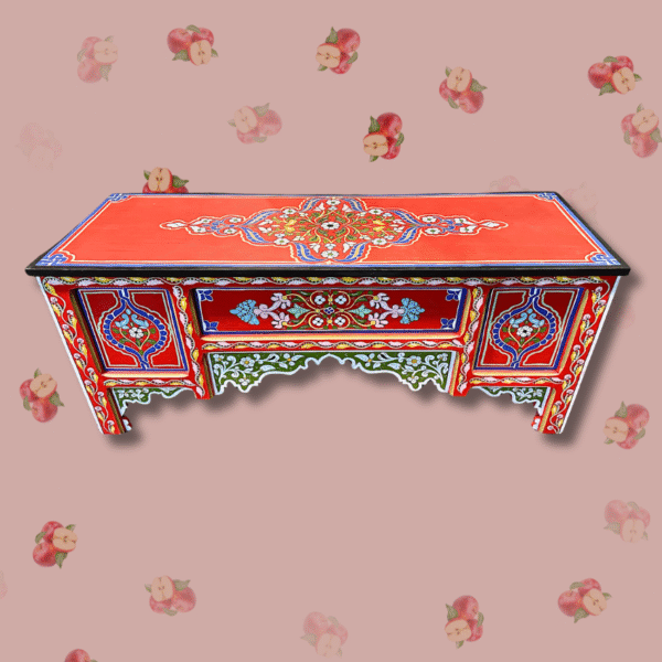Painted Moroccan Table console - Red. 3 Painted console table Painted Moroccan Table console - Red.
