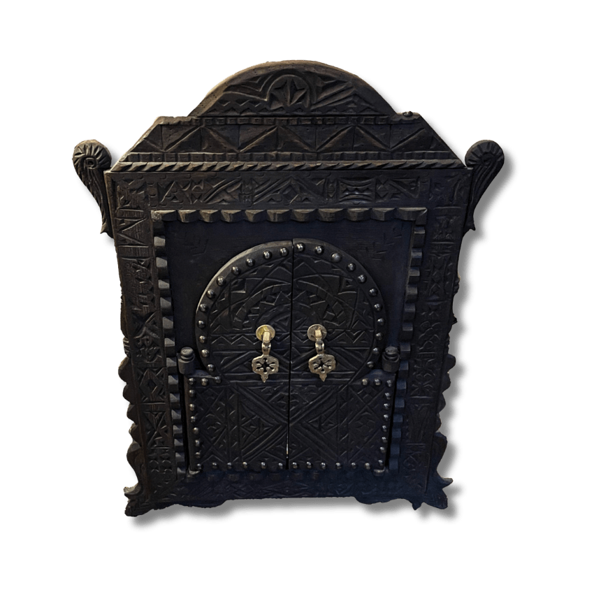 Moroccan Arched Mirror / Wood Frame - Dark Brown 9 Arched Mirror 52