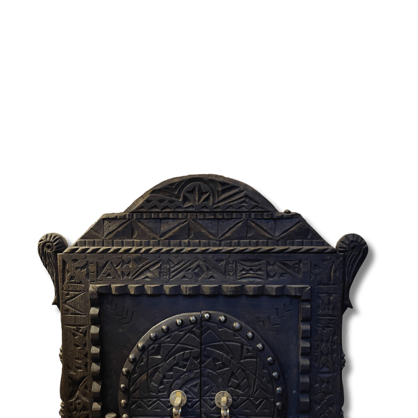 Moroccan Arched Mirror / Wood Frame - Dark Brown 10 Arched Mirror 53