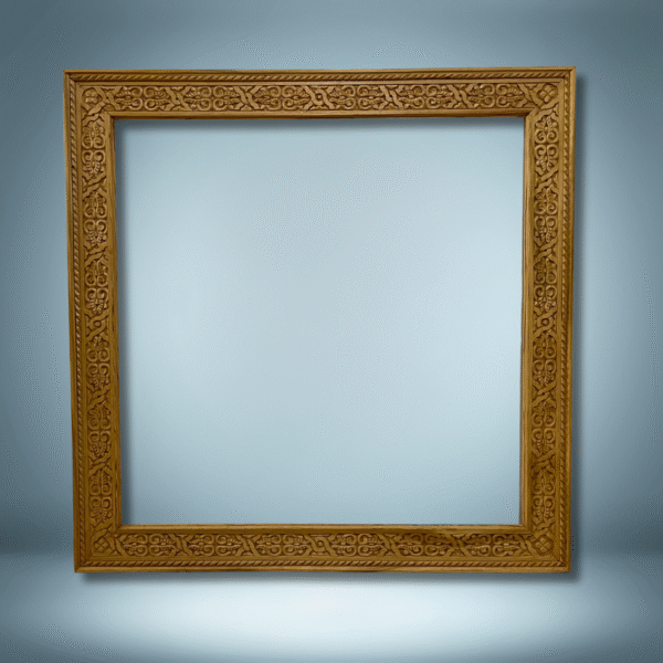 Unique Moroccan Wood Frame / Carved Mirror - Natural Cedar 1 wood frame Unique Moroccan Wood Frame / Carved Mirror - Natural Cedar