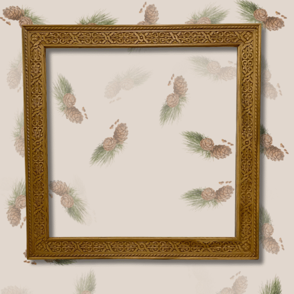 Unique Moroccan Wood Frame / Carved Mirror - Natural Cedar 2 wood frame Unique Moroccan Wood Frame / Carved Mirror - Natural Cedar
