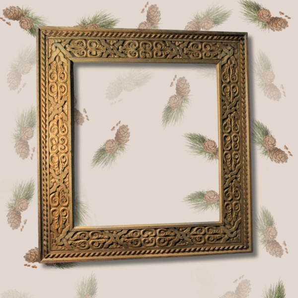 Unique Wood Picture Frame / Carved Mirror - Natural Cedar 2 wood picture frame Unique Wood Picture Frame / Carved Mirror - Natural Cedar