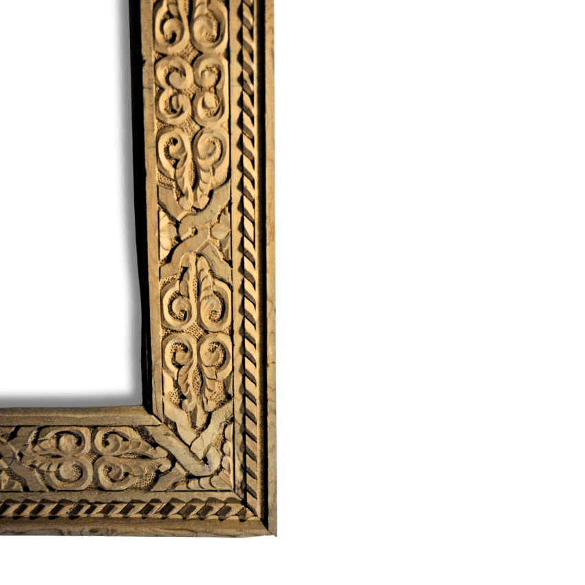 Unique Wood Picture Frame / Carved Mirror - Natural Cedar 6 wood picture frame 81