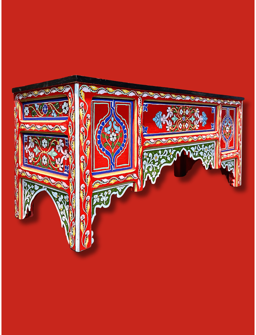 Painted Moroccan Table console - Red. 8 Painted console table The Perfect Moroccan Painted Console Table In 2025