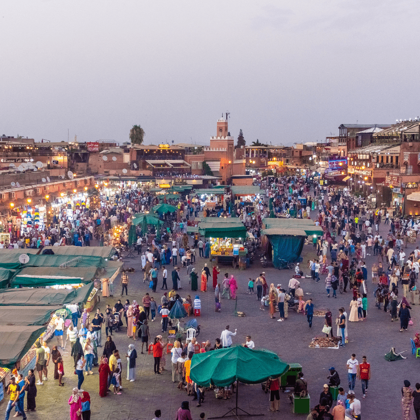 7 Must-Know Secrets of Moroccan Bazaars: A Magical Guide to Souks in Marrakesh & Fez 1 Moroccan bazaars Entrance of Marrakesh Medina where Moroccan bazaars are located