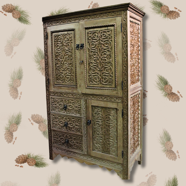 Luxurious Moroccan Carved Bedroom Dresser - Natural 2 bedroom dresser Luxurious Moroccan Carved Bedroom Dresser - Natural