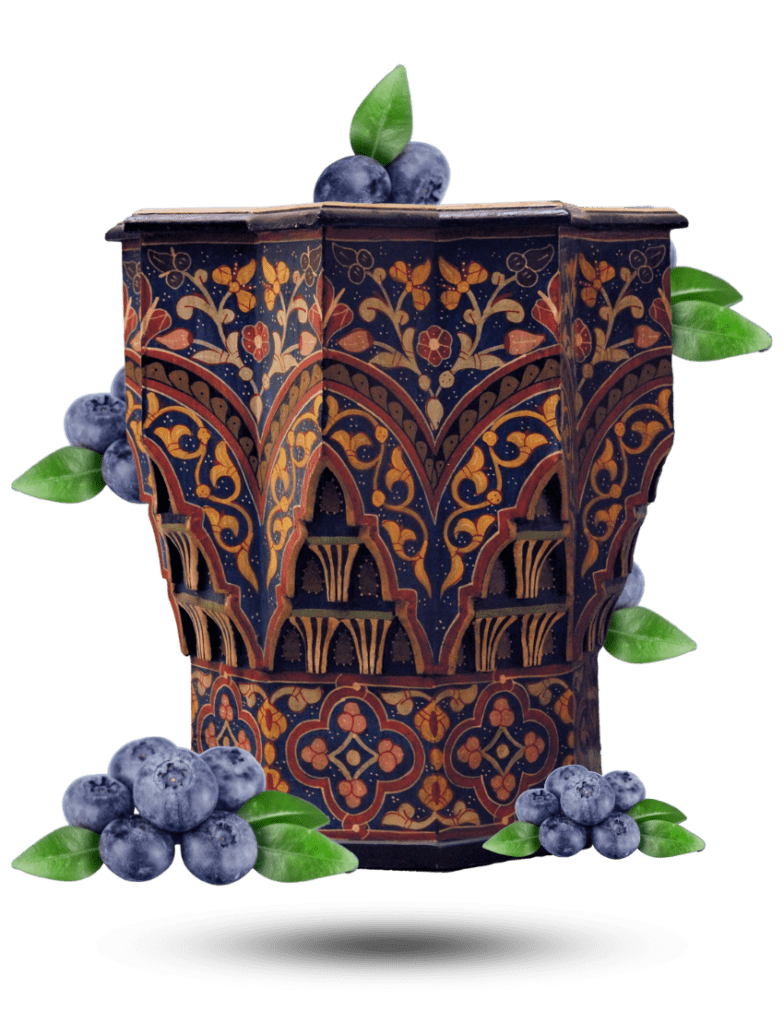 Moroccan Muqarnas Table, Painted Muqarnas Table