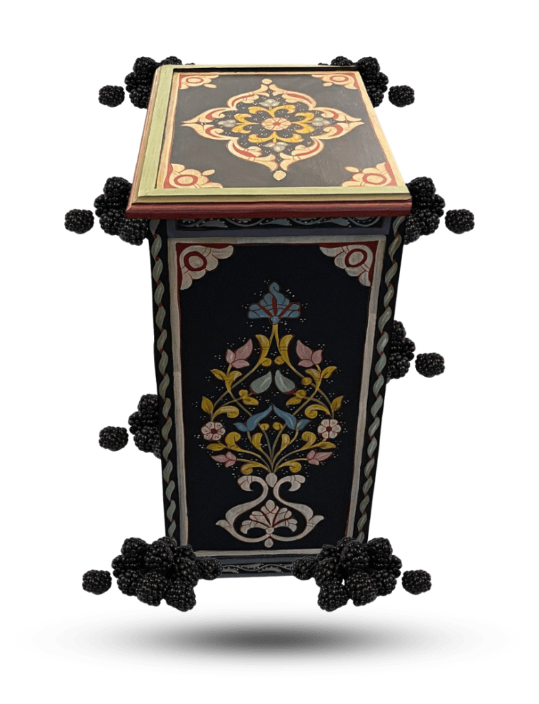 Moroccan Painted Nightstand Set Of 2 Tables