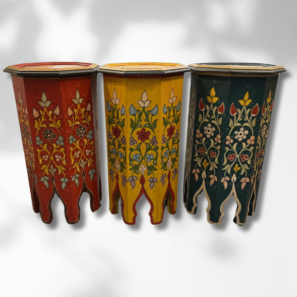 4 Flavor Variants Painted Moroccan Octagon End Table/ Andalusian Style. 1 painted octagon end table 4 Flavor Variants Painted Moroccan Octagon End Table/ Andalusian Style.