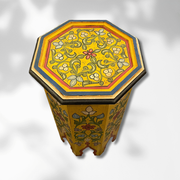 Painted Moroccan Octagon End Table/ Andalusian Style. 1 colorful end table Painted Moroccan Octagon End Table/ Andalusian Style.